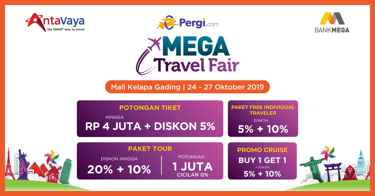 Jadwal dan Info Mega Travel Fair 2019 Mall Kelapa Gading Forum 24-27 Oktober 2019