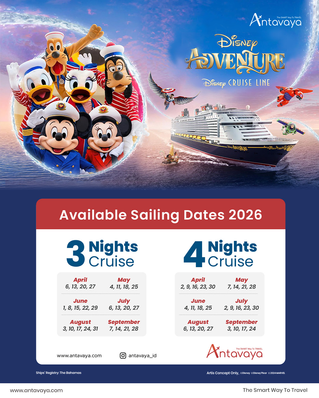 Jadwal Disney Cruise Line