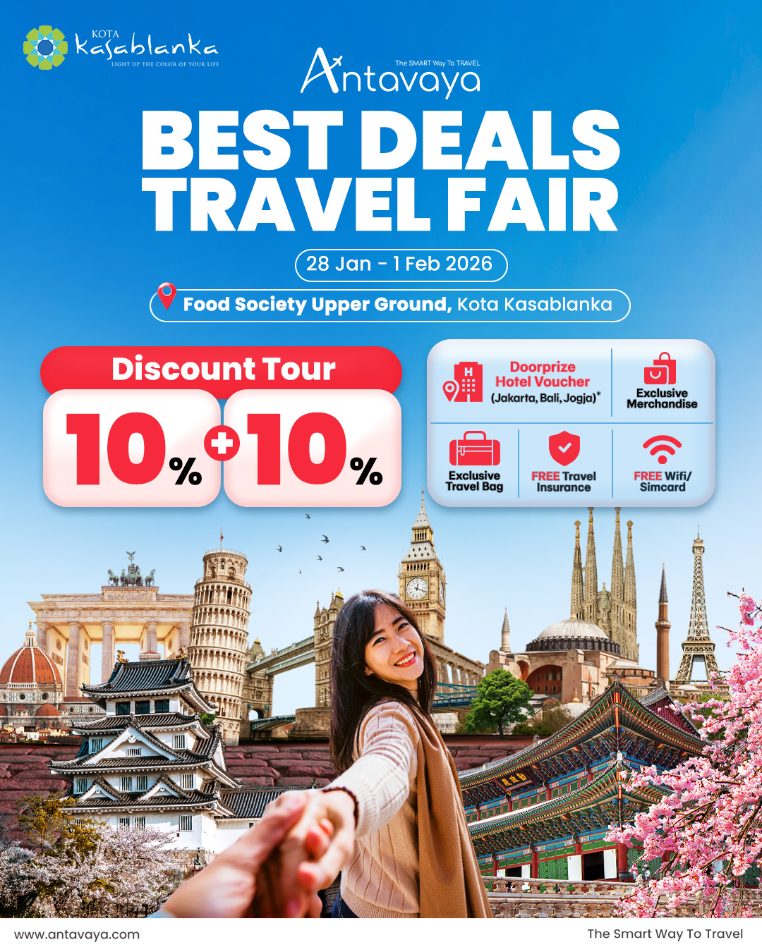 Diskon Tour 10% + 10% Hanya di Antavaya Best Deals Travel Fair