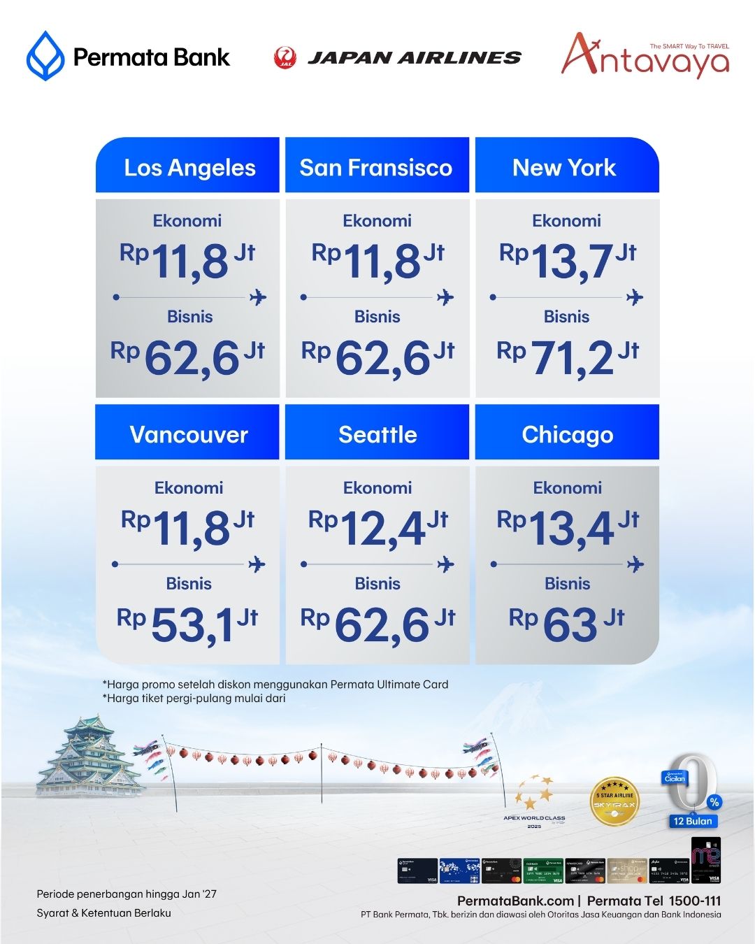 Promo Tiket ke Amerika di Permata x JAL Travel Fair
