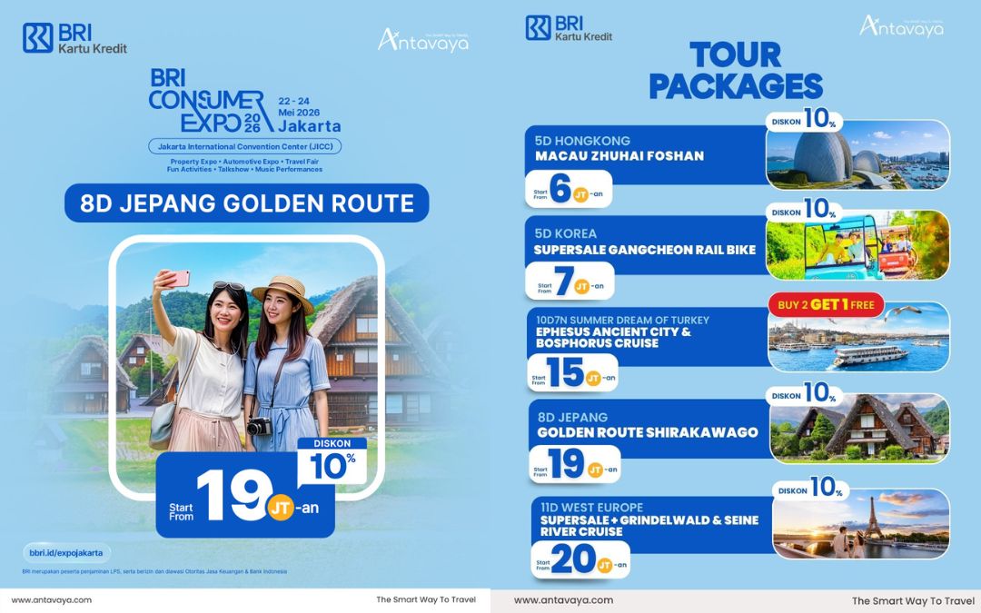 2 Extra Tour Discount hingga 12 juta, Jepang Cuma 19 Jutaan