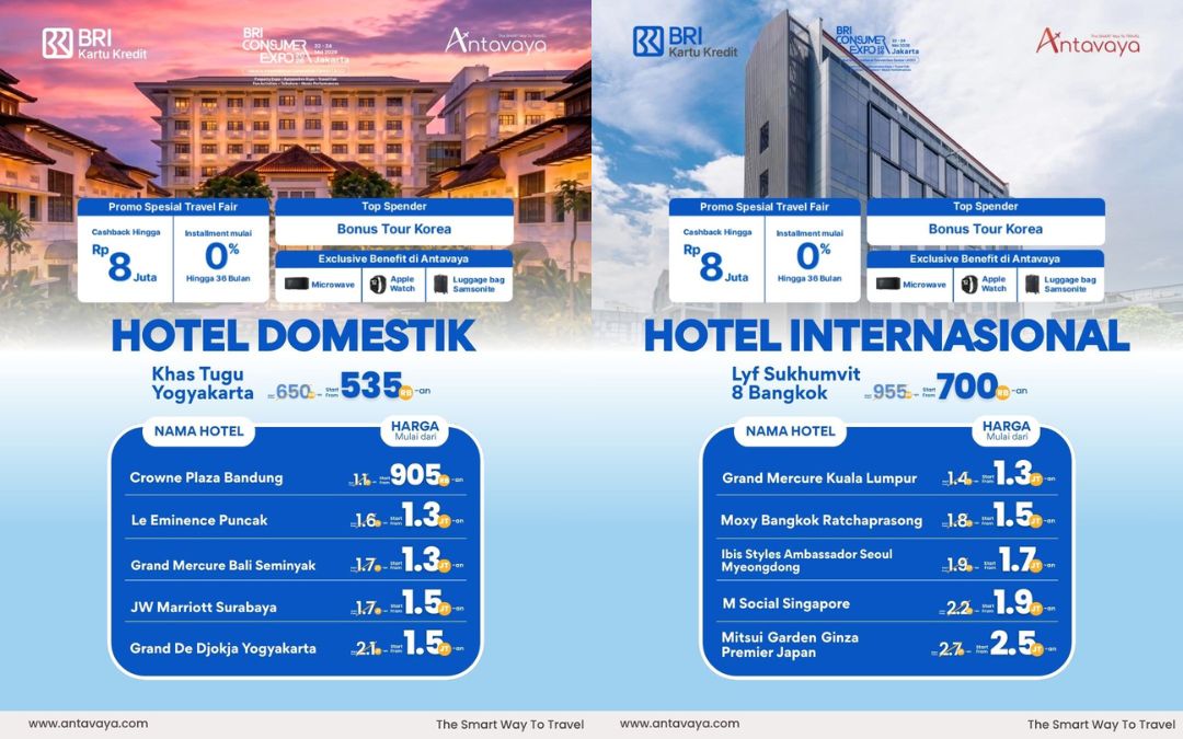 5 Promo Hotel Domestik dan Internasional di BRI Expo