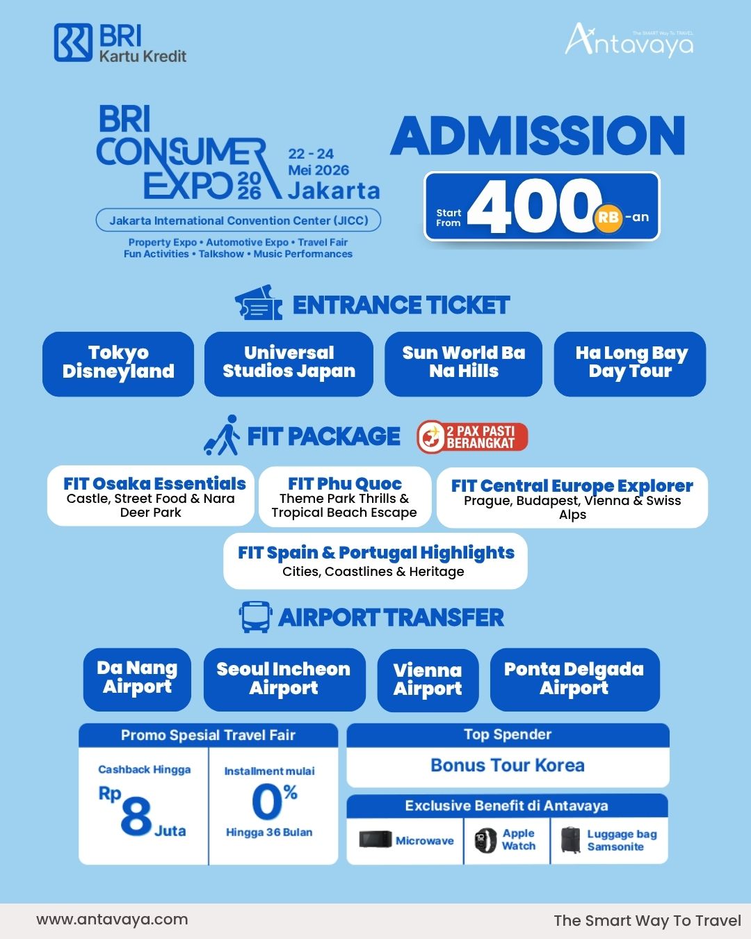 6 Promo Admission Ticket dan FIT Package