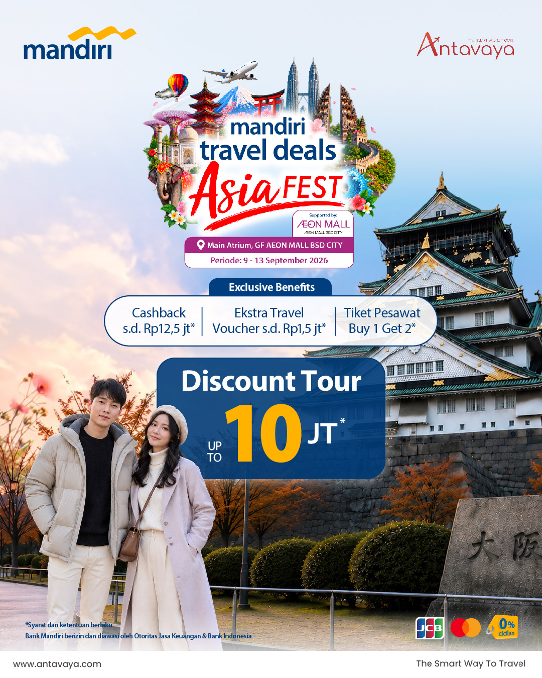 Tersedia berbagai pilihan paket tour di Mandiri Asia Fest 2026
