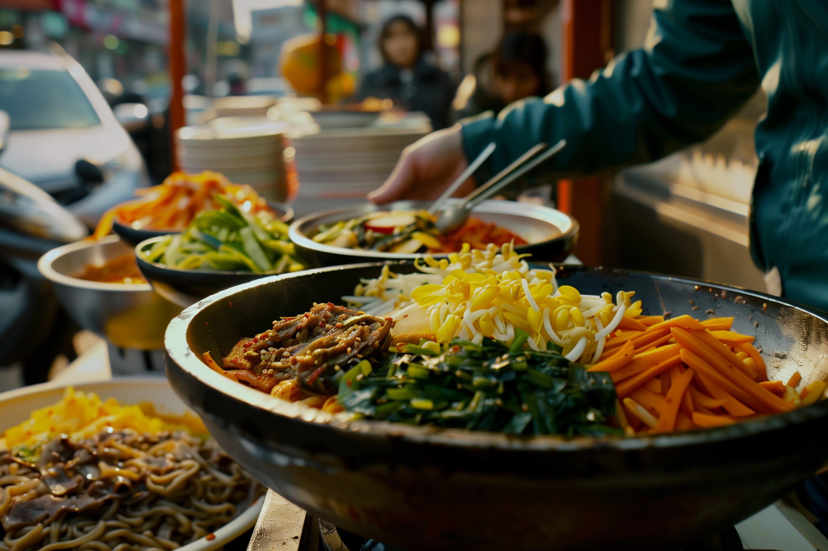 Menyantap street food di Myeongdong Street