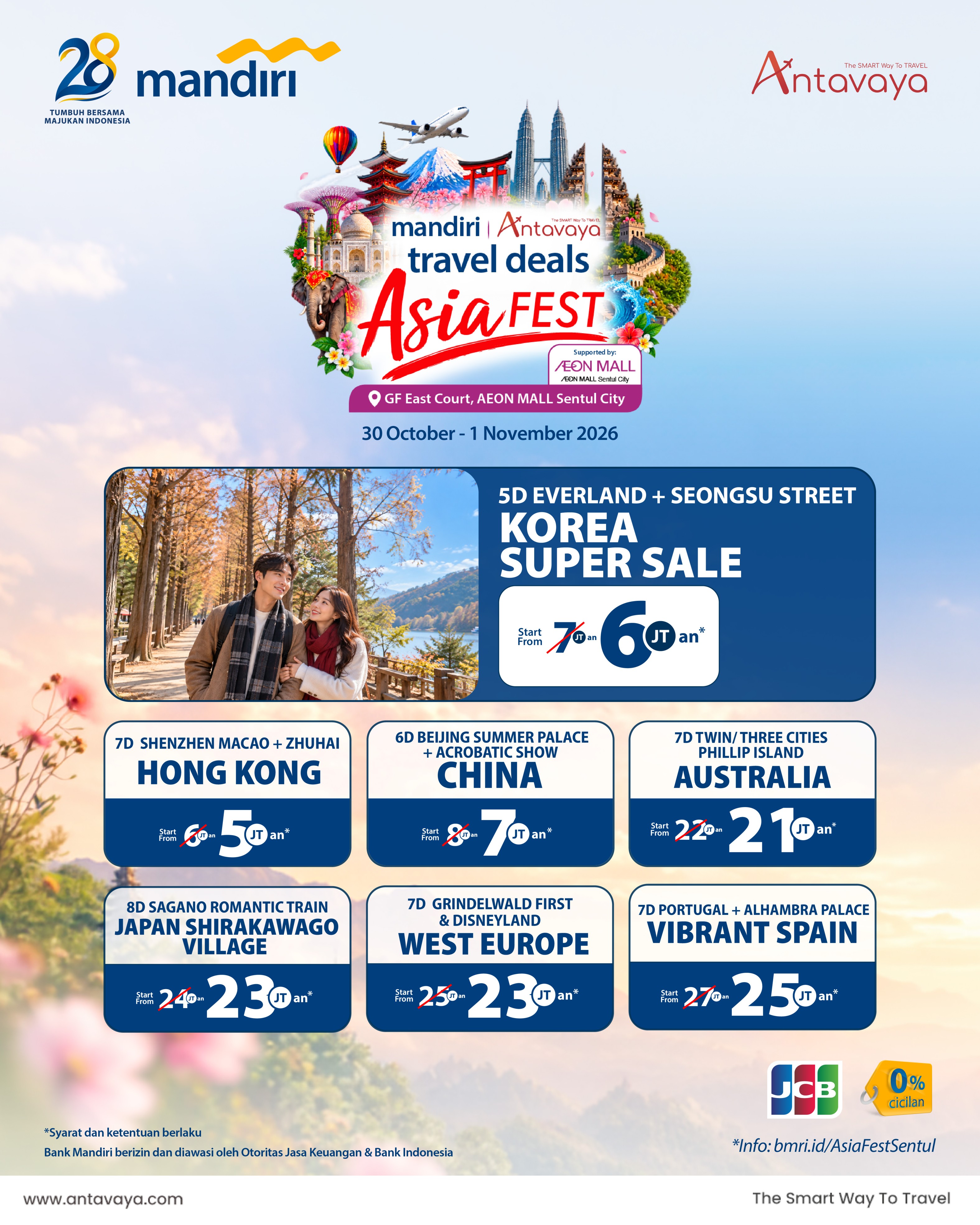 Pilihan paket tour di Mandiri Asia Fest